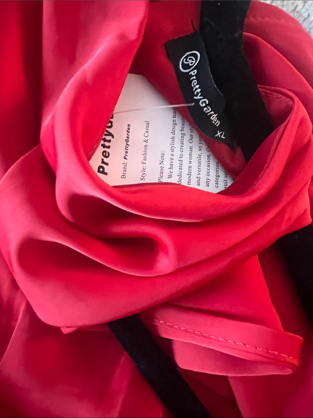 Women’s Red Sleeveless Wrap Dress with Side Tie - Picture 4 of 10